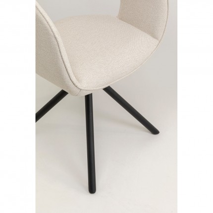 Draaistoel met armleuningen Gina zwart Kare Design