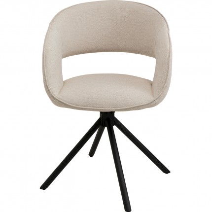 Draaistoel met armleuningen Gina zwart Kare Design