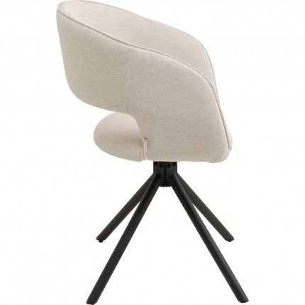 Draaistoel met armleuningen Gina zwart Kare Design