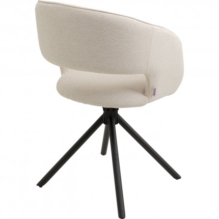 Draaistoel met armleuningen Gina zwart Kare Design