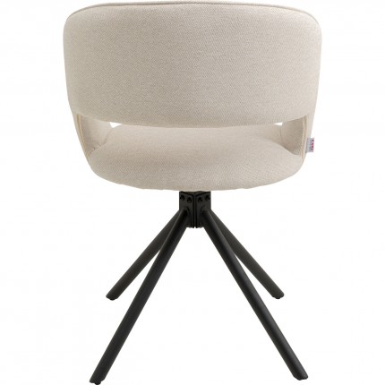 Draaistoel met armleuningen Gina zwart Kare Design