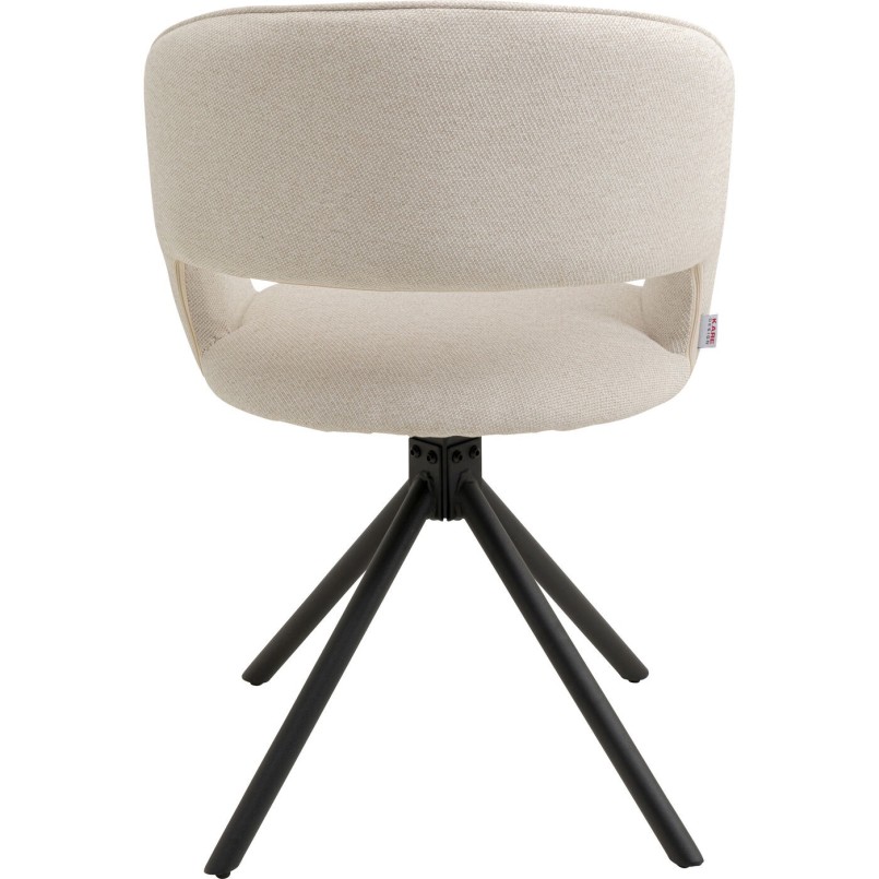 Draaistoel met armleuningen Gina zwart Kare Design