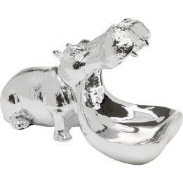 Serveerschaal nijlpaard zilver Kare Design
