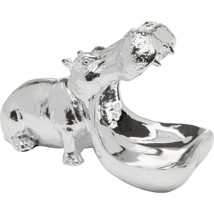 Serveerschaal nijlpaard zilver Kare Design