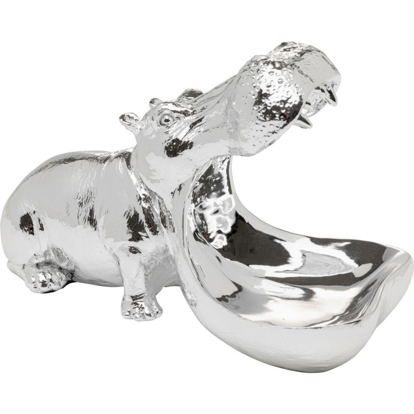 Serveerschaal nijlpaard zilver Kare Design