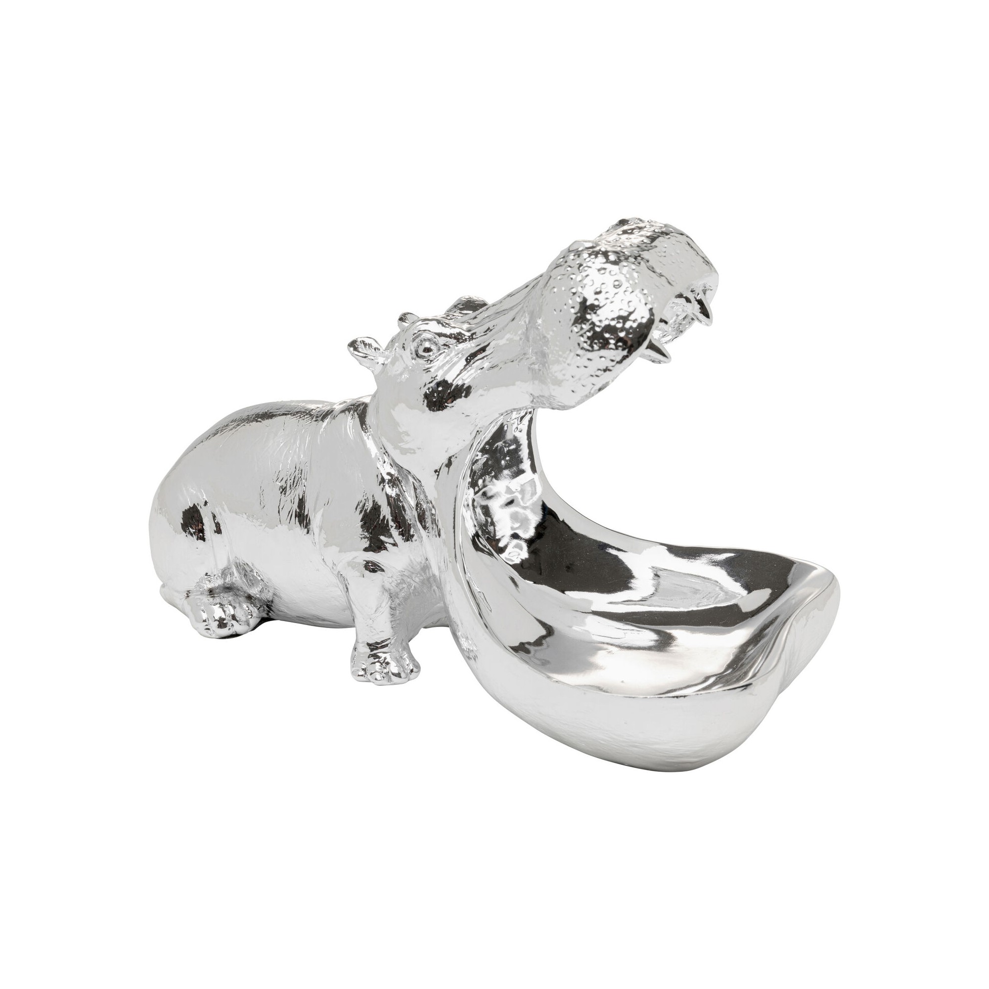 Serveerschaal nijlpaard zilver Kare Design