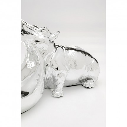 Serveerschaal nijlpaard zilver Kare Design