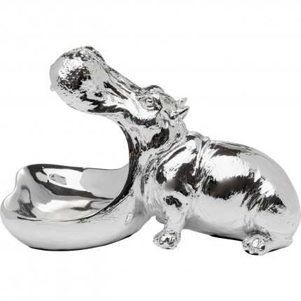Serveerschaal nijlpaard zilver Kare Design