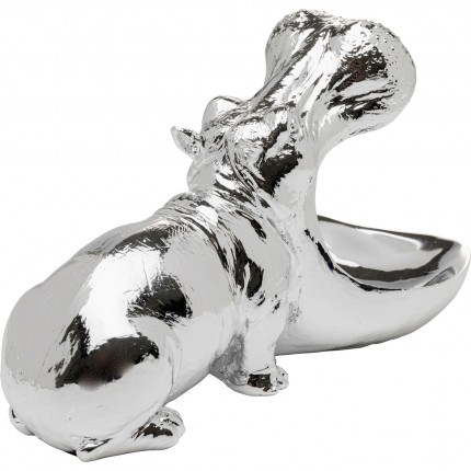 Serveerschaal nijlpaard zilver Kare Design