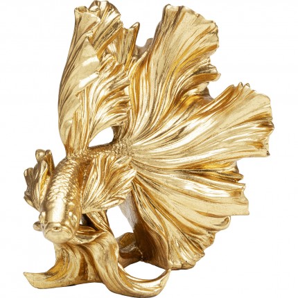 Woonaccessoires betta vissen 25cm goud Kare Design