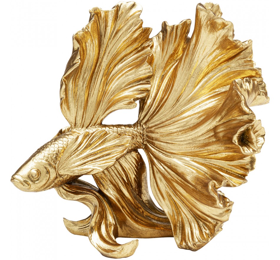 Woonaccessoires betta vissen 25cm goud Kare Design Woonaccessoires betta vissen 25cm goud Kare Design