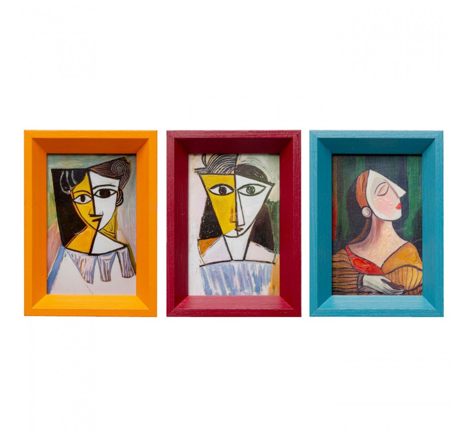 Framed Picture portraits cubism (3/Set) Kare Design Framed Picture portraits cubism (3/Set) Kare Design