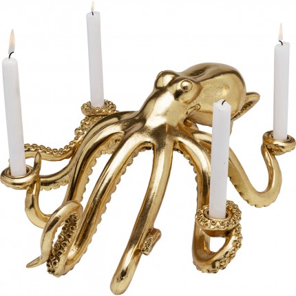 Kandelaar octopus 49cm goud Kare Design