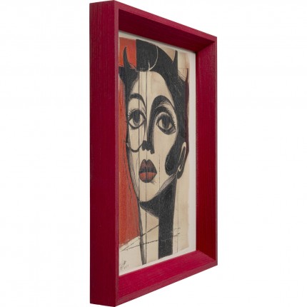 Schilderij  gemoderniseerde portretten (2/Set) Kare Design