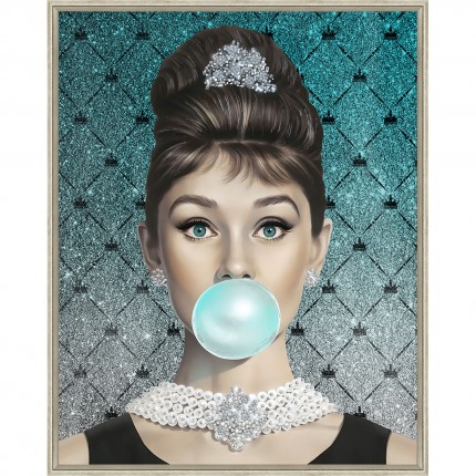 Framed Picture woman bubble 80x120cm Kare Design