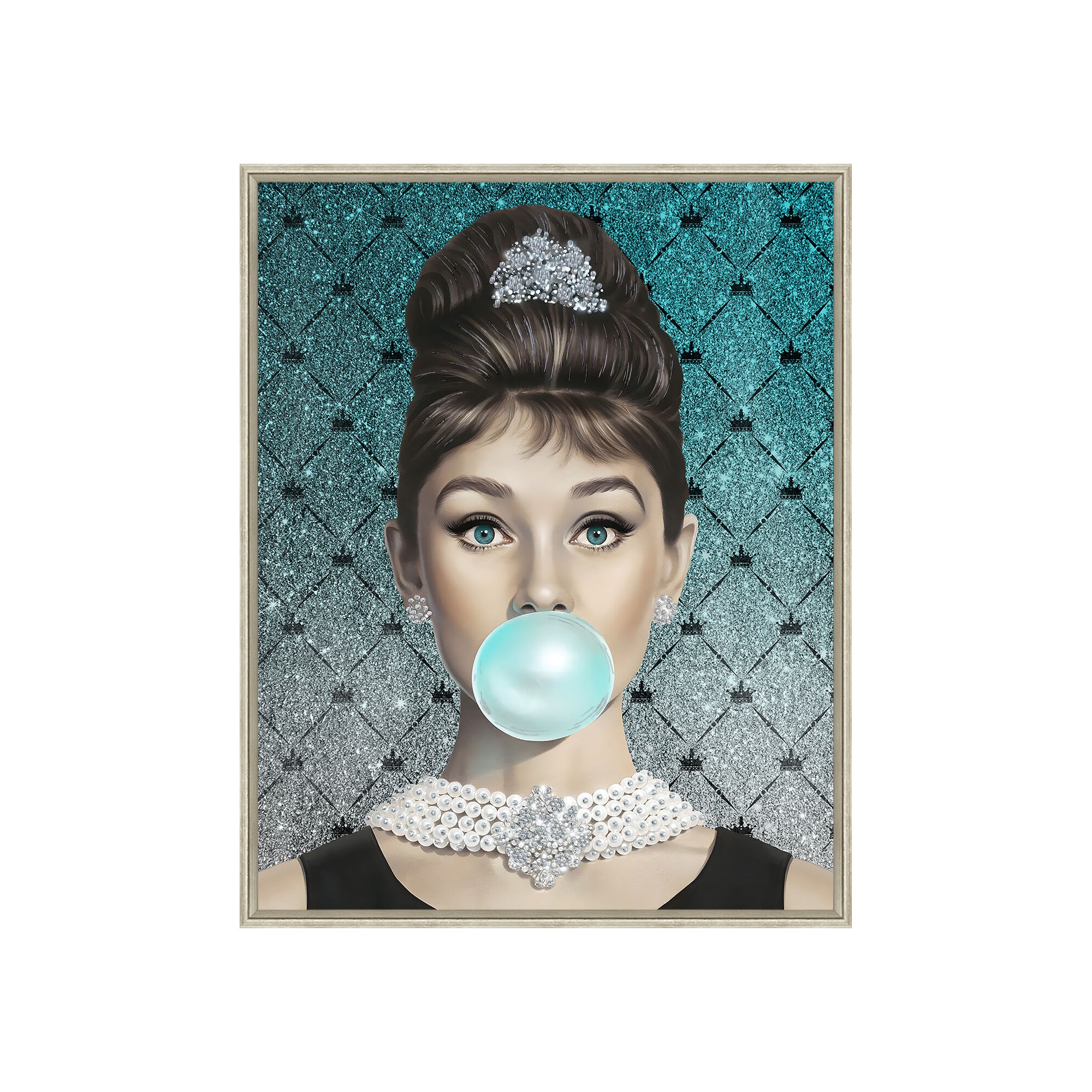Framed Picture woman bubble 80x120cm Kare Design