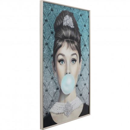 Framed Picture woman bubble 80x120cm Kare Design