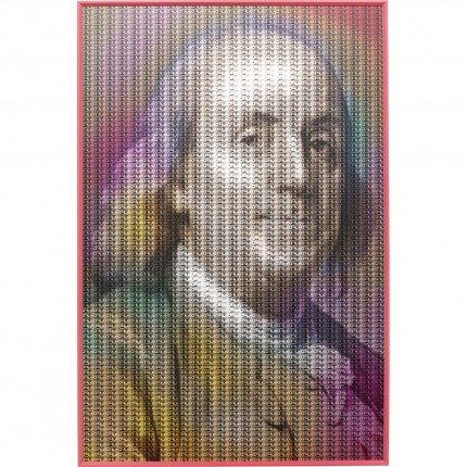 Framed Picture man banknotes 80x120cm Kare Design