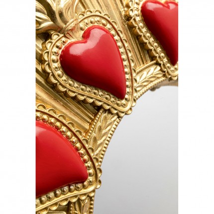 Wall Mirror flaming hearts Ø38cm Kare Design Wall Mirror flaming hearts Ø38cm Kare Design