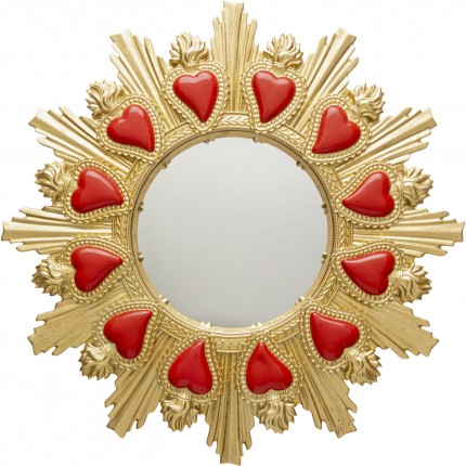 Wall Mirror flaming hearts Ø38cm Kare Design Wall Mirror flaming hearts Ø38cm Kare Design