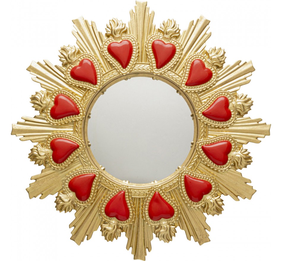 Wall Mirror flaming heart Ø38cm Kare Design Wall Mirror flaming heart Ø38cm Kare Design