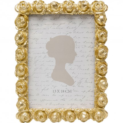 Picture Frame roses 16x22cm gold Kare Design