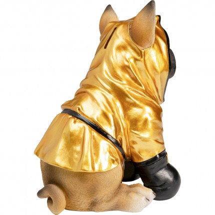 Spaarpot  boksende hond 26cm Kare Design