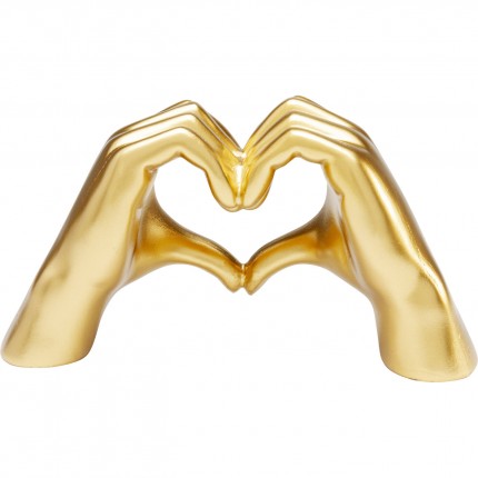 Woonaccessoires goud handen hart 24cm Kare Design