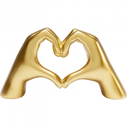 Woonaccessoires goud handen hart 24cm Kare Design
