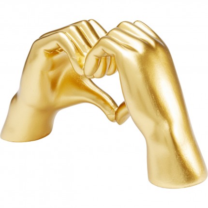 Deco gold hands heart 24cm Kare Design