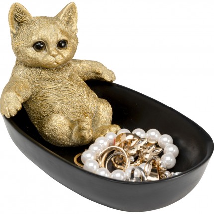 Serveerschaal badende kat 20cm Kare Design