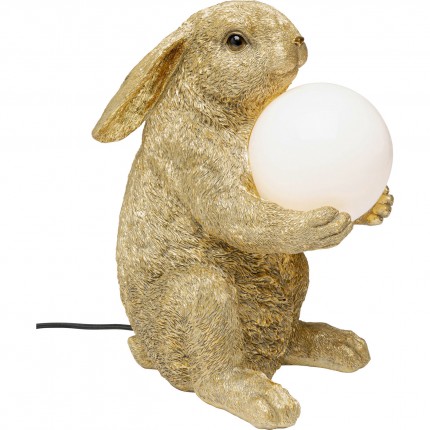 Tafellamp zittend konijn goud Kare Design