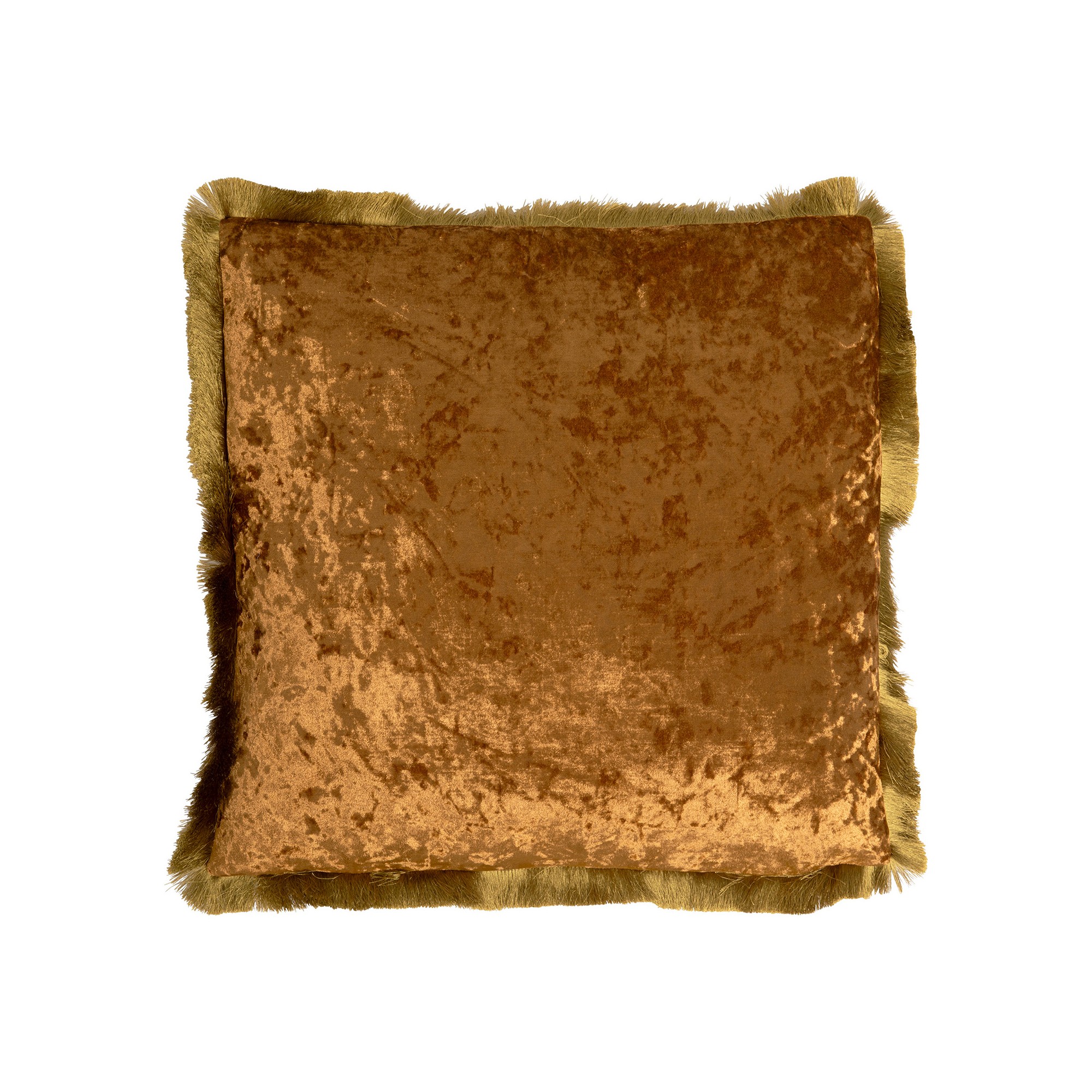 Kussen franje Cannes 55x55cm geel Kare Design