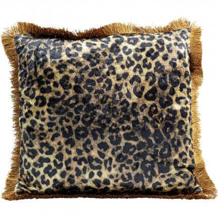 Cushion Fringe leopard 55x55cm Kare Design