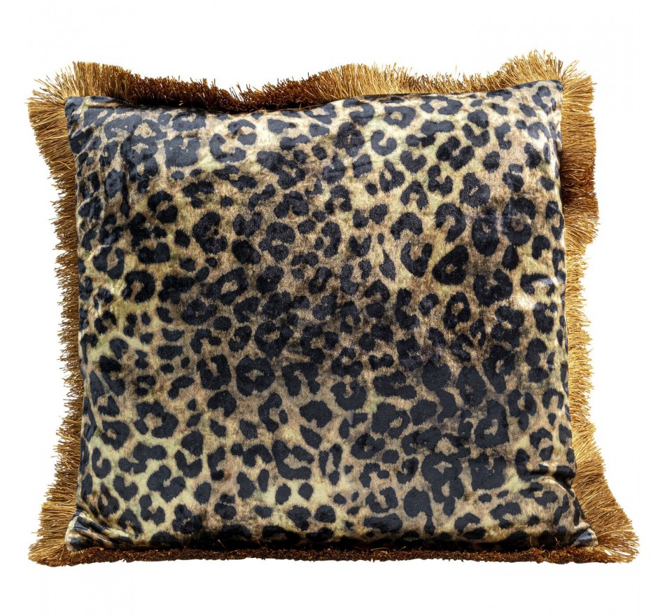 Kussen franje luipaard 55x55cm Kare Design Kussen franje luipaard 55x55cm Kare Design