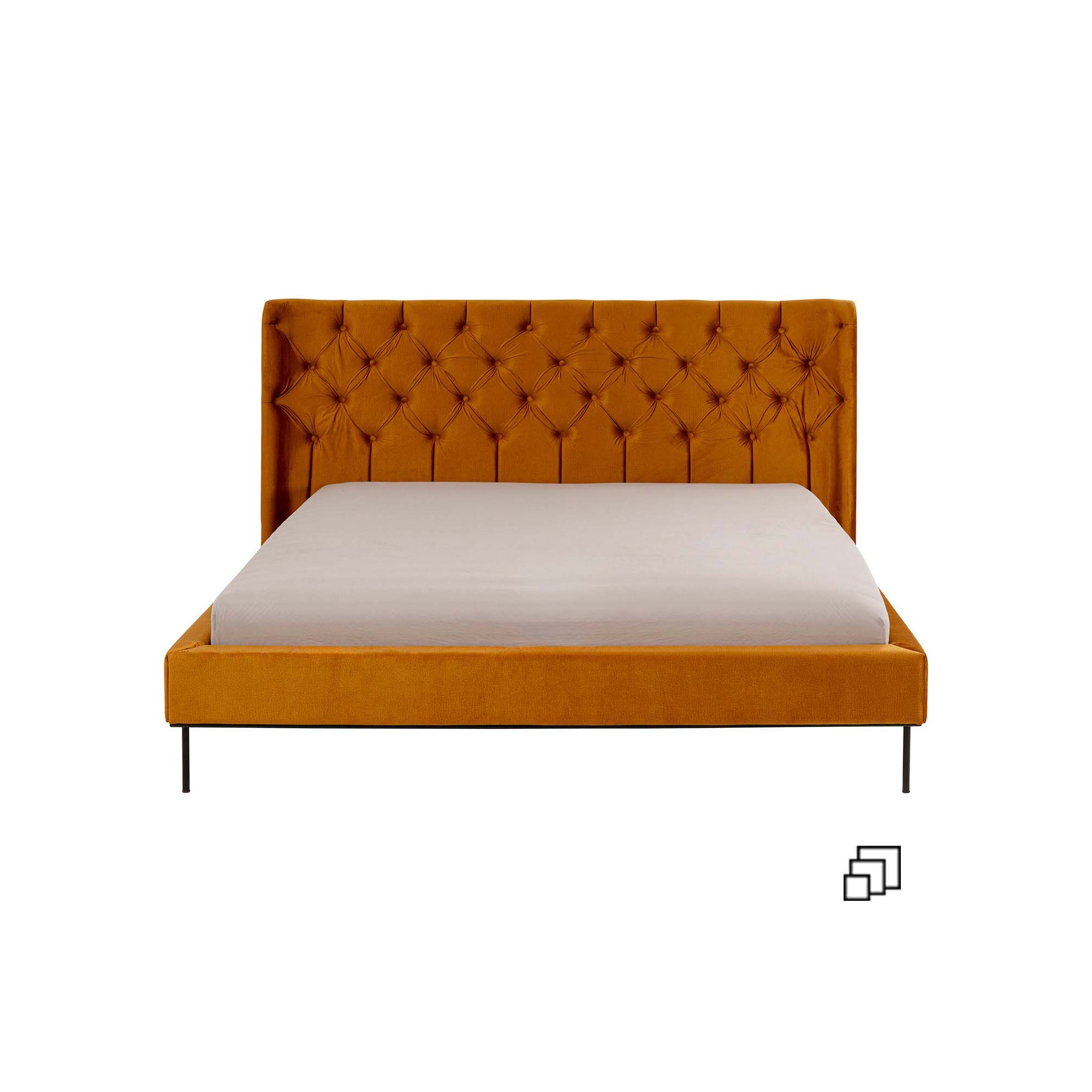 Bed Audrey fluweel oker Kare Design