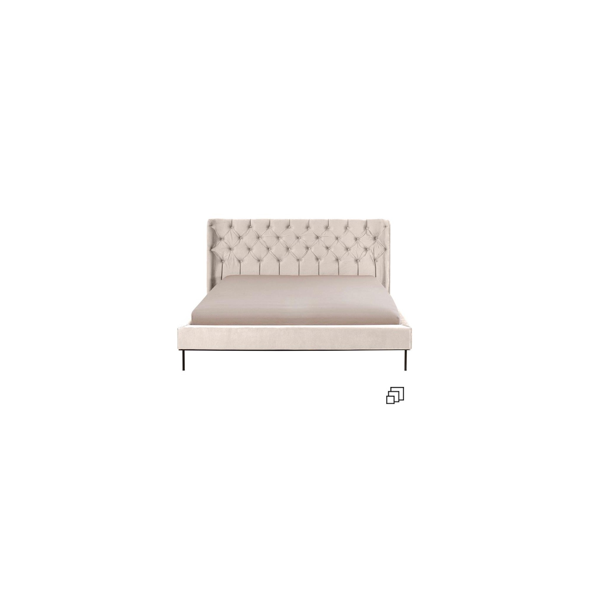 Bed Audrey fluweel creme Kare Design