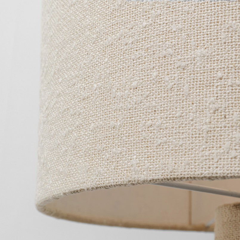 Staande lamp in krullend beige linnen - Marleen - Kare Design