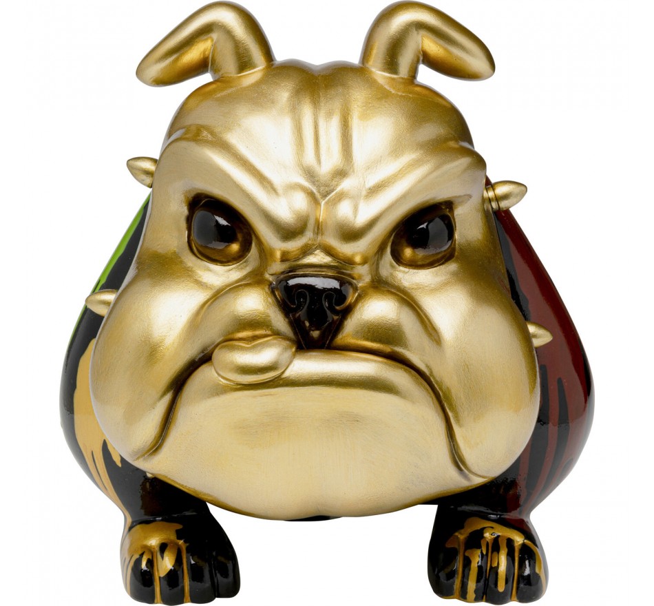 Woonaccessoires goud hond woest verfdruppels XL Kare Design Woonaccessoires goud hond woest verfdruppels XL Kare Design
