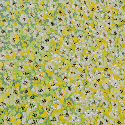 Schilderij Flower Boat groen en geel 80x100cm Kare Design