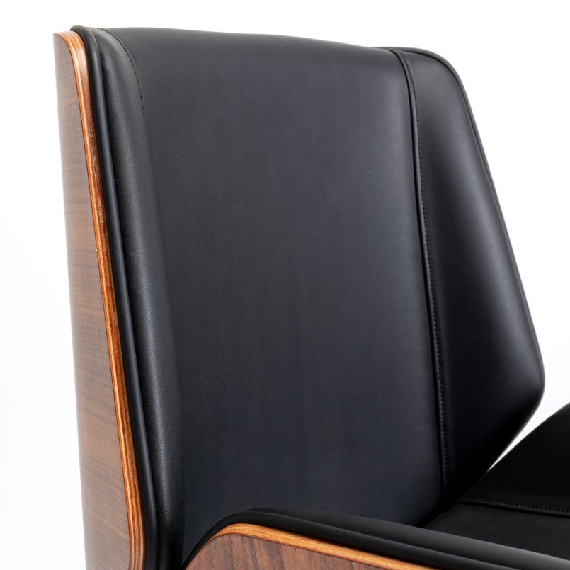 Zwarte draaistoel met wielen - Rouven - Kare Design