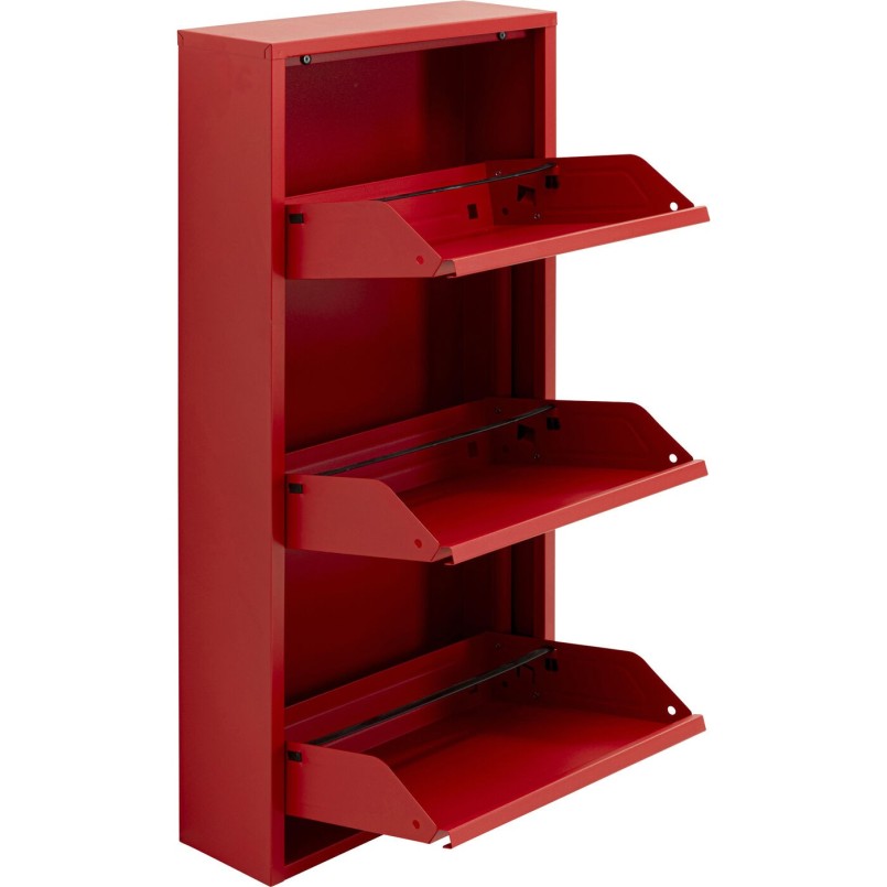 Shoe Container Caruso red 3 drawers Kare Design