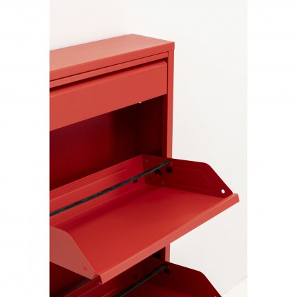 Schoenenkast Caruso rood 3+1 laden Kare Design