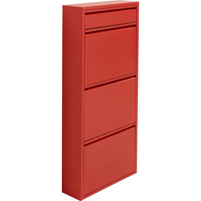 Schoenenkast Caruso rood 3+1 laden Kare Design