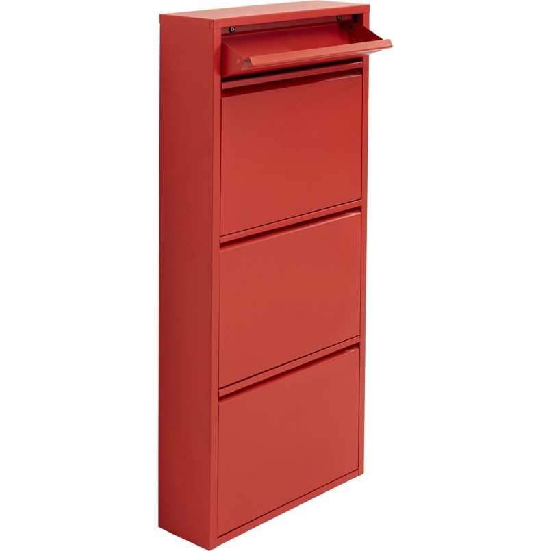 Schoenenkast Caruso rood 3+1 laden Kare Design