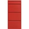 Schoenenkast Caruso rood 3+1 laden Kare Design