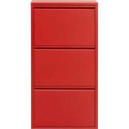 Schoenenkast Caruso rood 3 laden Kare Design