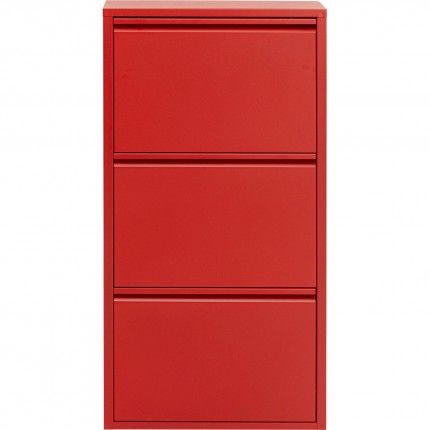 Schoenenkast Caruso rood 3 laden Kare Design Schoenenkast Caruso rood 3 laden Kare Design