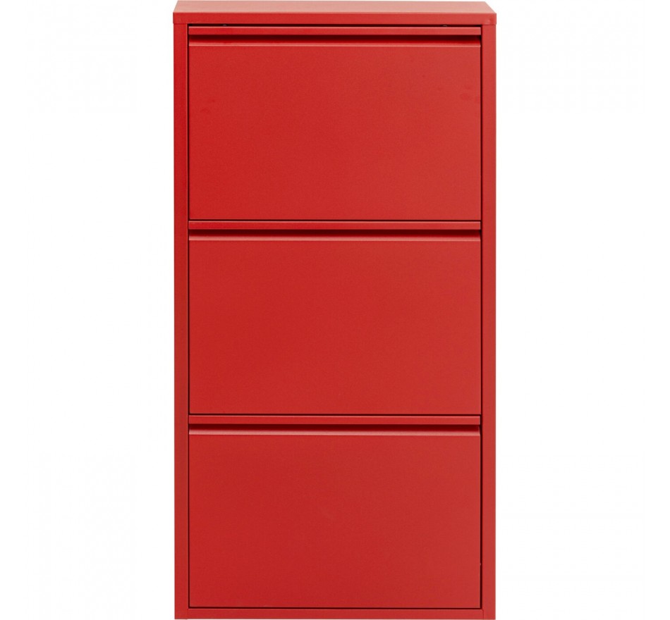 Schoenenkast Caruso rood 3 laden Kare Design Schoenenkast Caruso rood 3 laden Kare Design