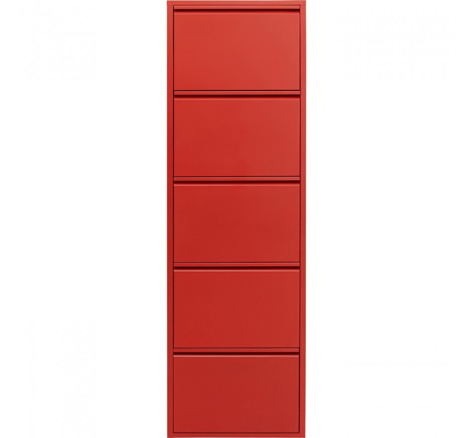 Schoenenkast Caruso rood 5 laden Kare Design Schoenenkast Caruso rood 5 laden Kare Design